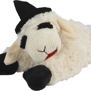 Multipet Lambchop Witch Black Hat Lamb Chop Halloween Holiday Dog Toy